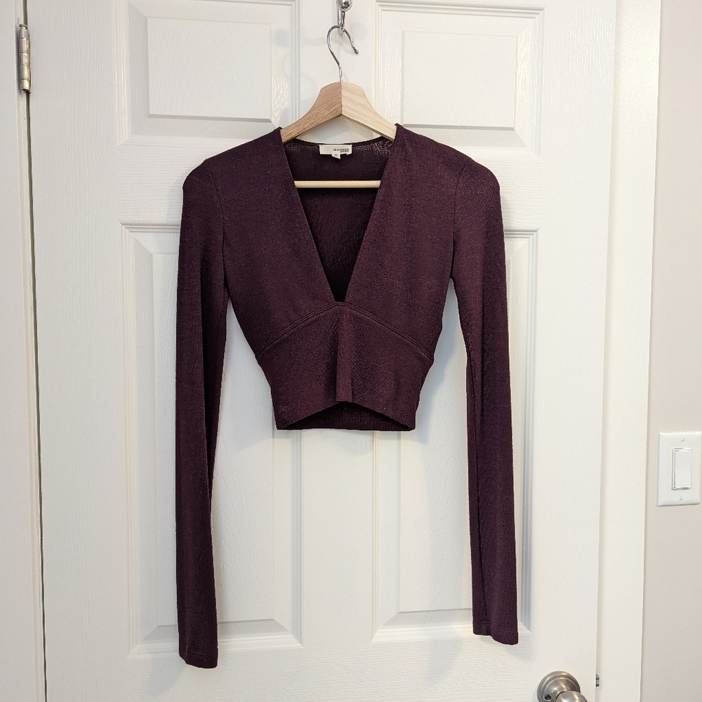 Wilfred maroon crop top